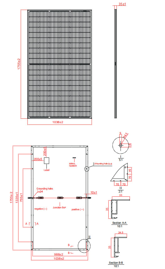 365 W Mono-Halbzellen-Solarmodul für die Dachmontage4