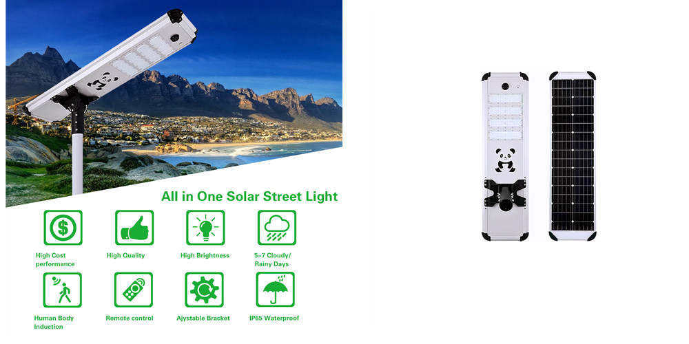 Lumină stradală solară integrată All In One 1