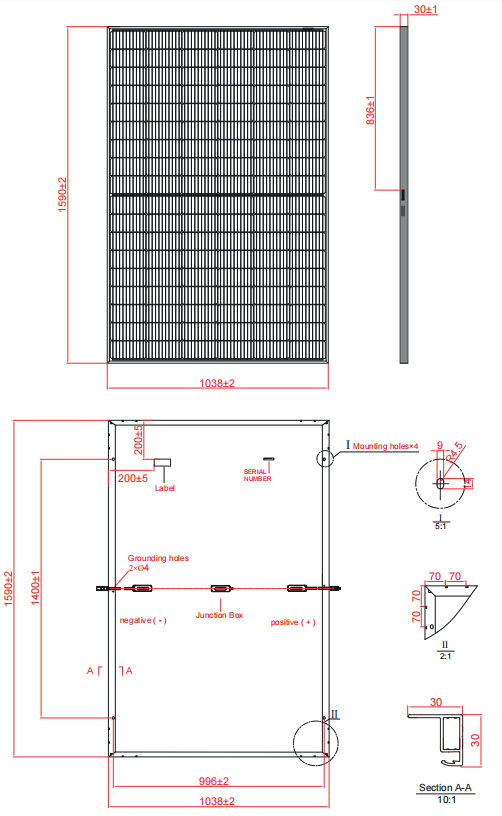Segondè efikasite 330W Solè selil Panel PV Module4