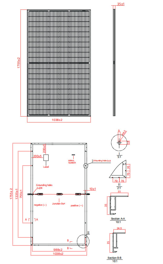 365W Mono Half Cell Roof Mount Solar Panel4